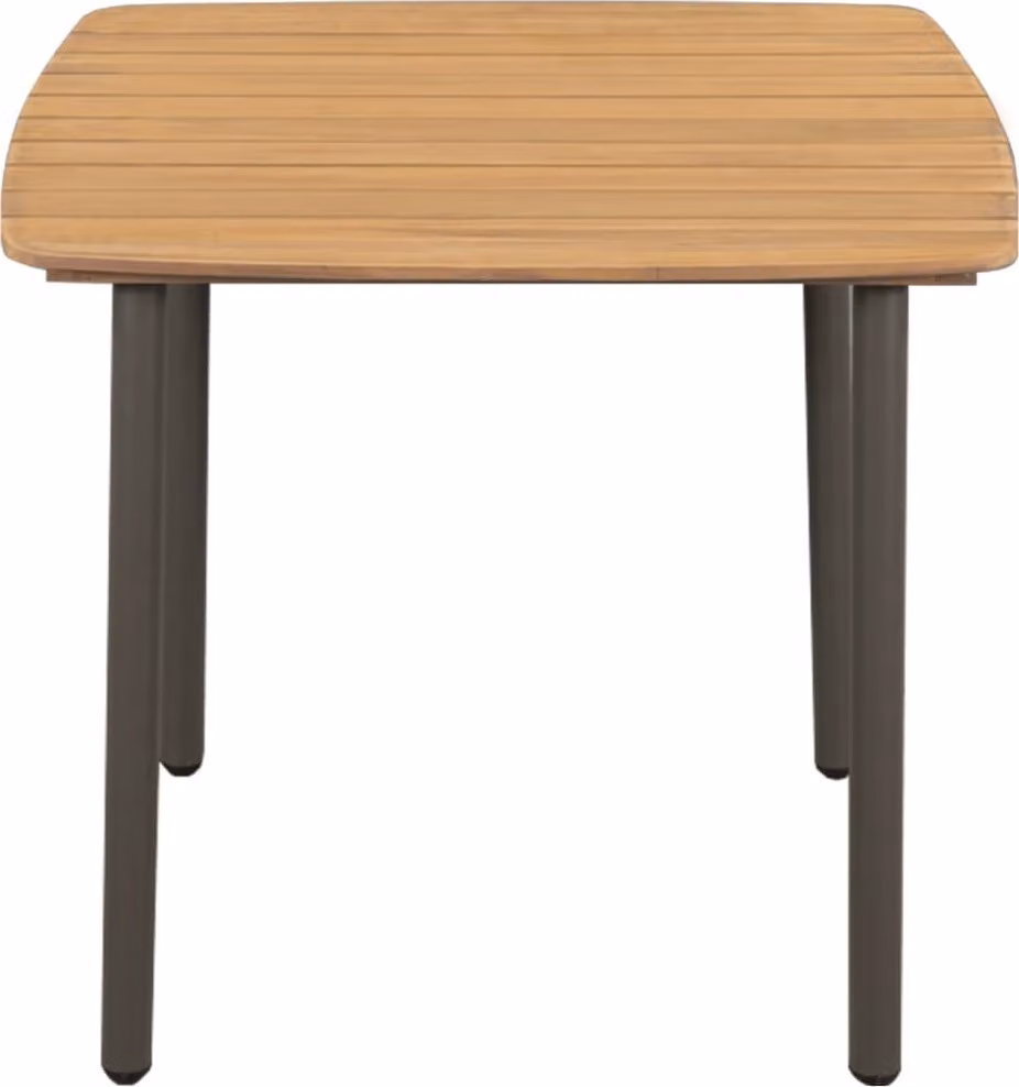Tavolo da Giardino 80x80x72cm in Massello di Acacia e Acciaio