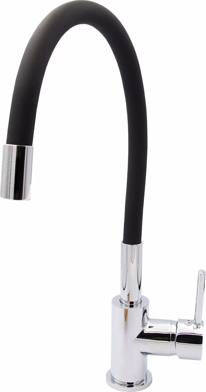 Rubinetto da cucina monocomando orientabile a 360°, nero, miscelatore monocomando