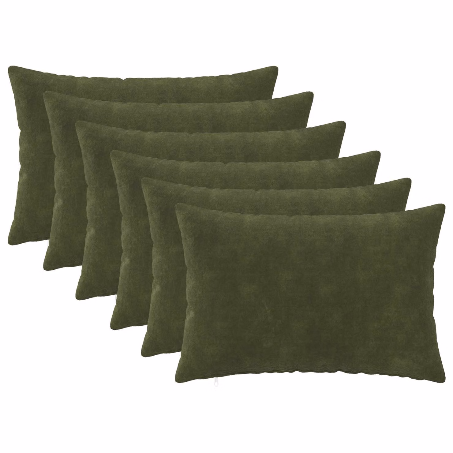 Set di 6 cuscini vidaXL HEERLEN in microfibra verde per adulti