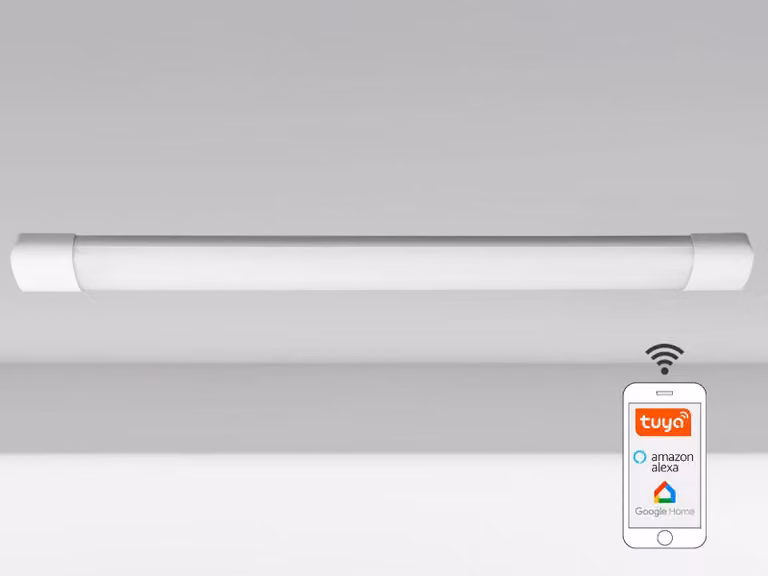 NEDES - Lampada lineare a LED, connettività WiFi/BT, 40W, temperatura di colore regolabile da 3000K a 6500K - Modello LNL134W