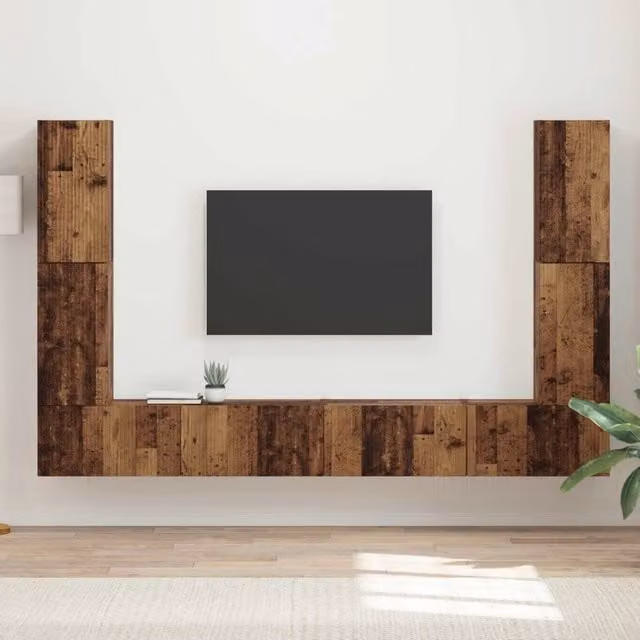 Set mobile TV 8 pz Legno vecchio Legno ingegnerizzato 3409139