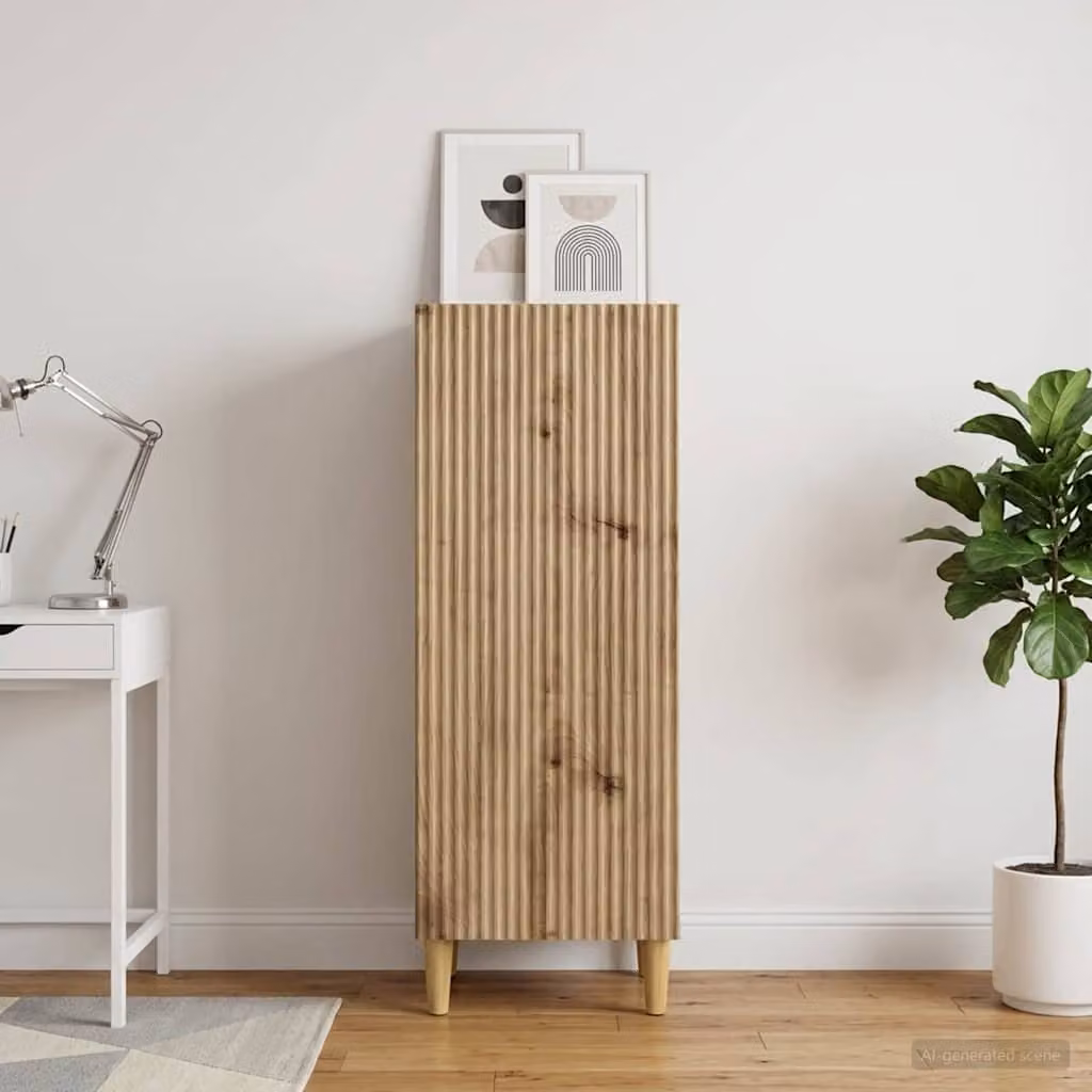 vidaXL Credenza Moderna in Legno Marrone L/P/H: 33 x 34,5 x 90 cm