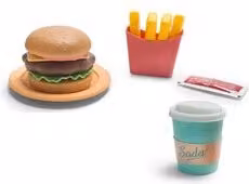 Playset Set Fast Food Bio Hamburger menù MAISONELLE 53018