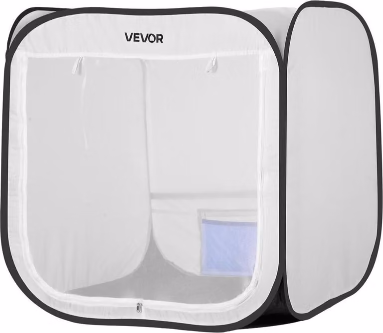 Tenda portatile per cabina di verniciatura, 720 x 725 x 750 mm Tenda portatile pop-up per verniciatura a spruzzo con porta in rete, tende per verniciatura a spruzzo per armadi, sedie, modelli, tavoli, design pop-up, flusso d'aria efficiente
