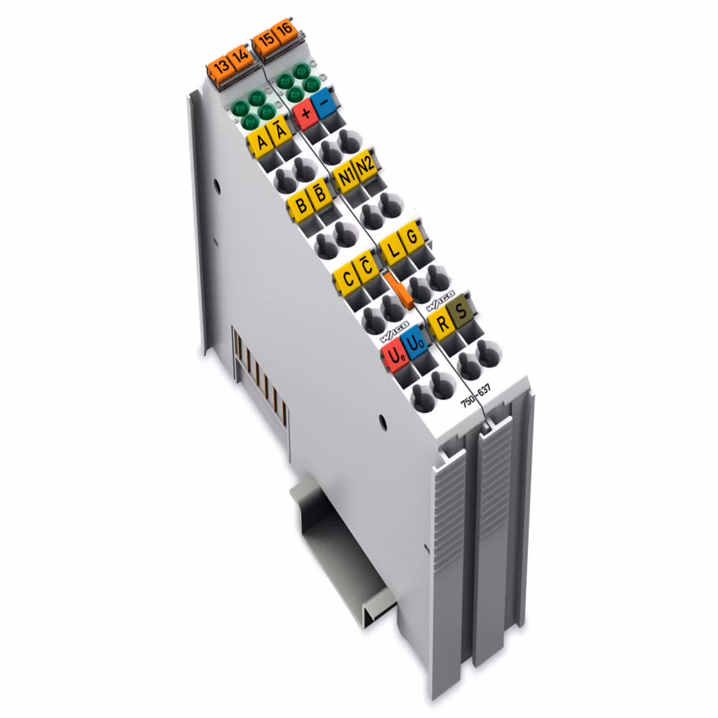 Wago 750-637, Grigio, DIN 35 × 15, 250 kHz, 32 bit, 9 mm, 0,5 kV