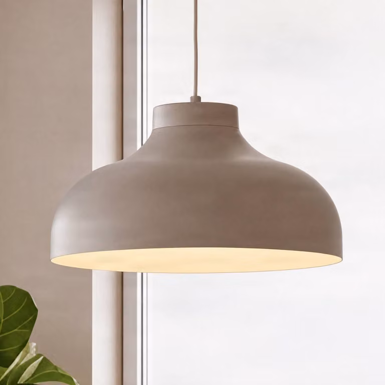 Lampada a sospensione Basca Luminex, dimmerabile, Crema / Ambra, Soggiorno / Sala da pranzo, Metallo, Lampada a sospensione