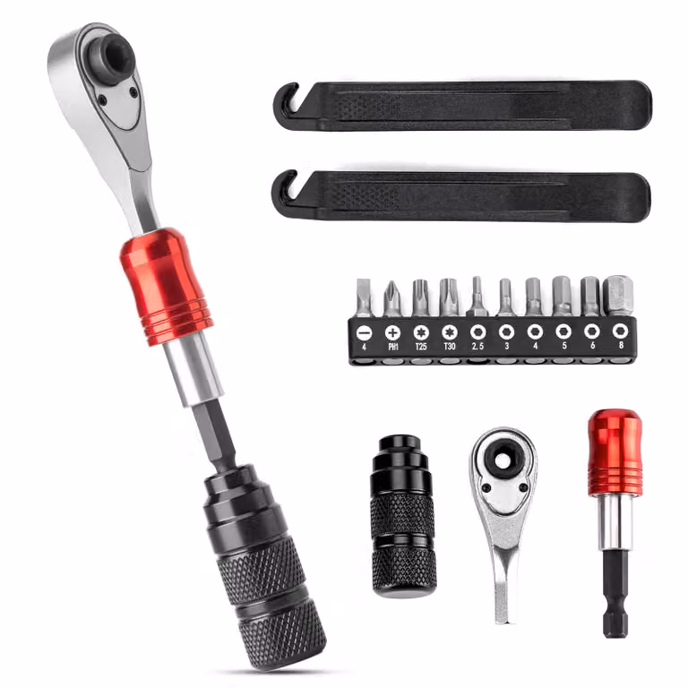 ROCKBROS bicicletta 1/4'' cricchetto riparazione set strumento cricchetto chiave 72 denti