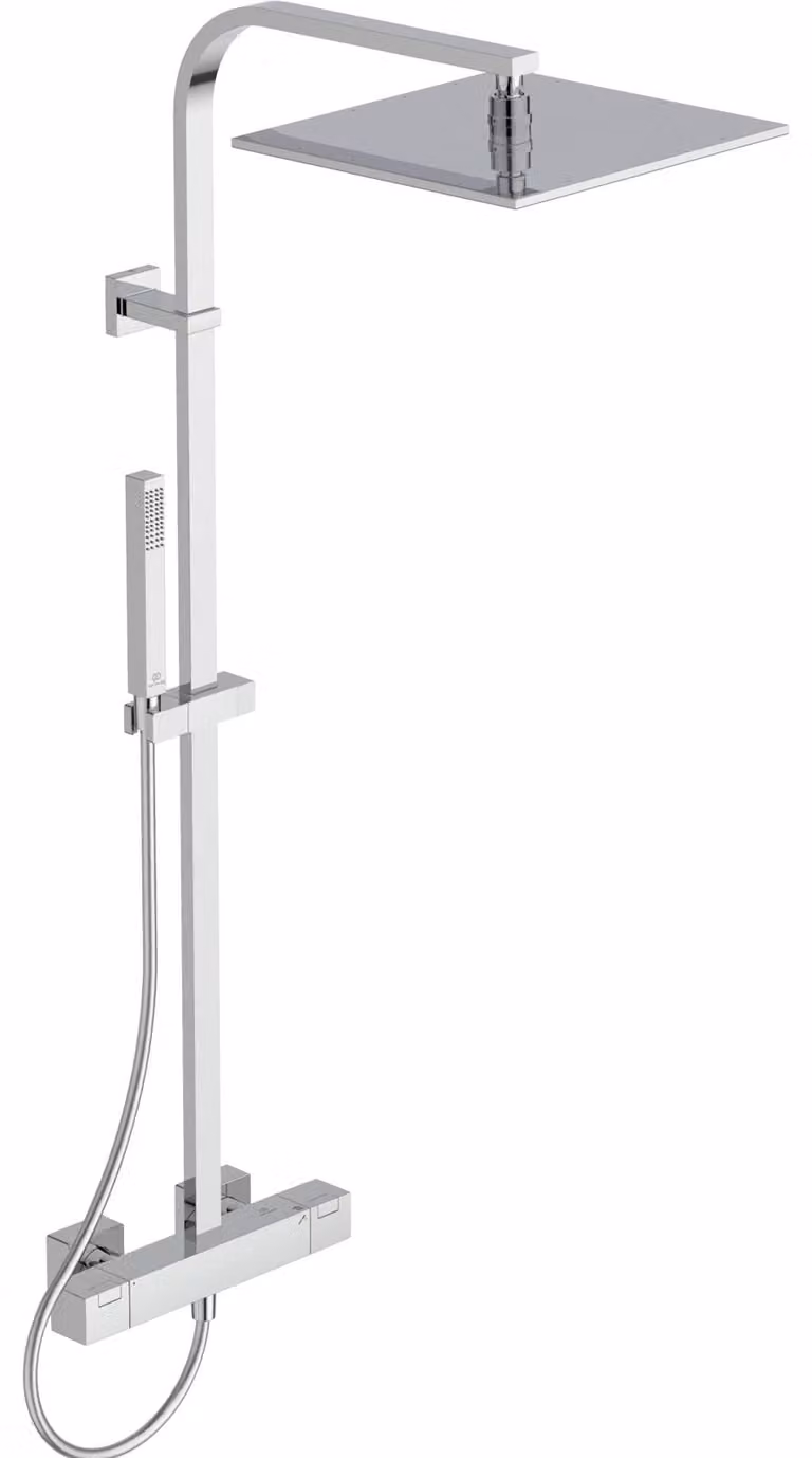 Sistema doccia da incasso Ceratherm T100, cromo, 300x300 mm, in ottone
