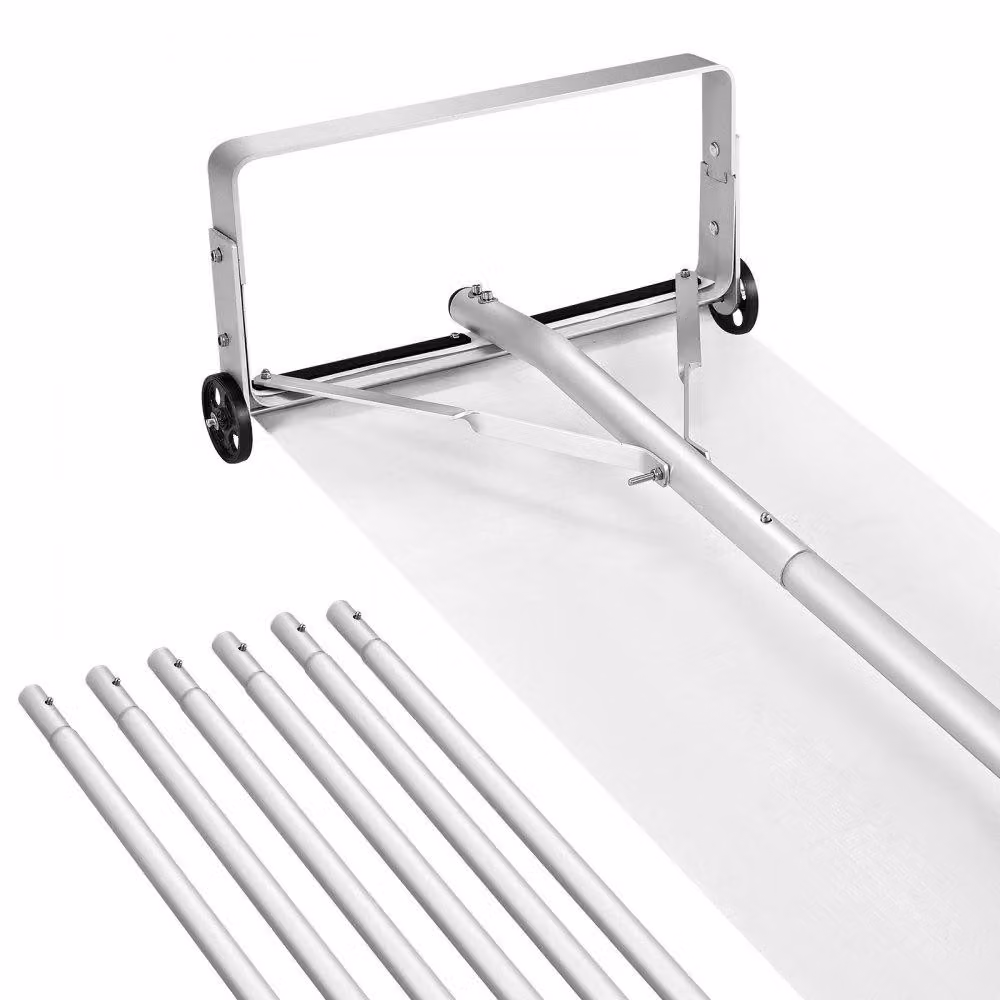 Rimozione neve da tetti - Pala per neve - Lama in alluminio da 47 cm - Manico regolabile