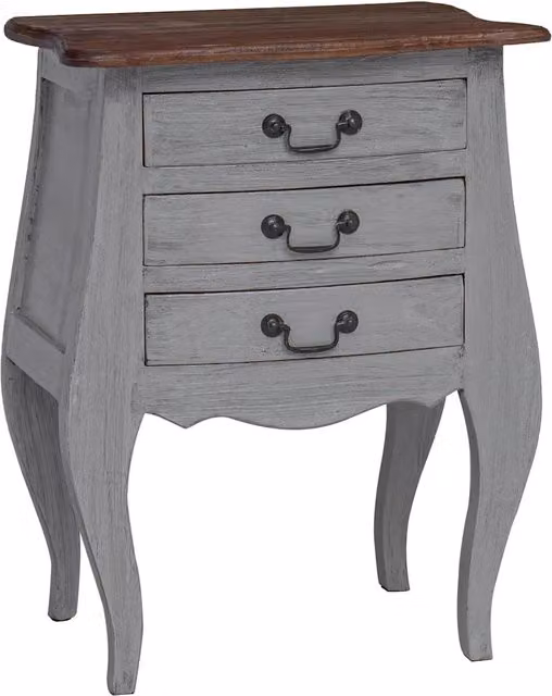 Comodino | Armadio da Notte | Mobiletto da notte in Legno Massello di Mogano 48x35x64 cm