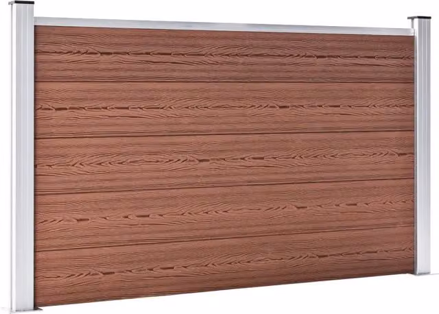Pannello di Recinzione in WPC 353x106 cm Marrone 3053243