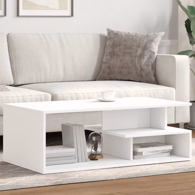 Maison Exclusive - Tavolino bianco 102x55x35 cm Materiale ligneo