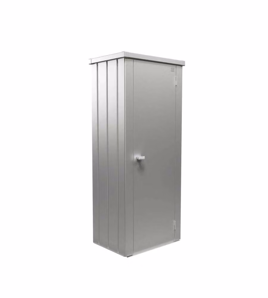 Biohort Armadio da Esterno Julia M High Argento Metallizzato 77,7x57 cm