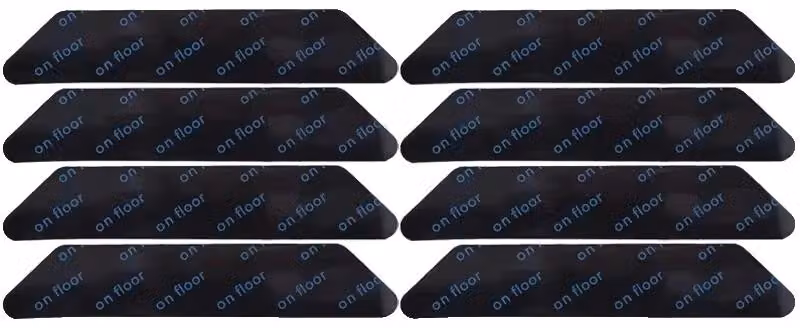 Fermagli per tappeti, design antiscivolo, applicazione semplice, 24 pezzi (3 set), colore nero