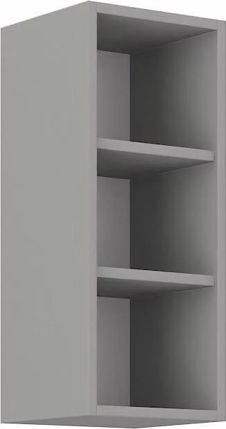 Armadietto superiore aperto ULLERIKE - larghezza 30 cm, grigio