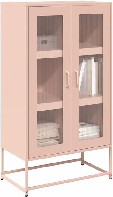 Credenza Rosa 68x39x123 cm in Acciaio 853357