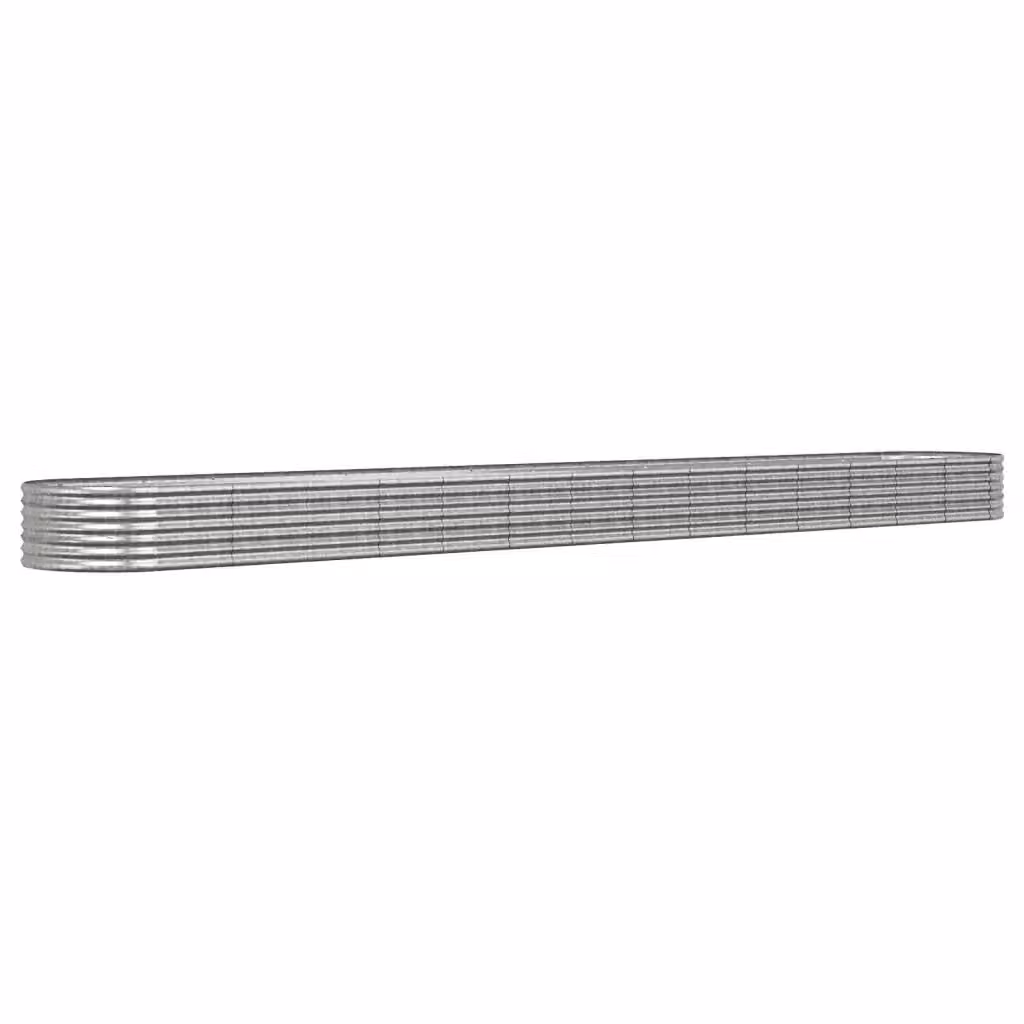 Letto rialzato per orto in acciaio zincato vidaXL Argento L: 620 cm, P: 80 cm, H: 36 cm – 2