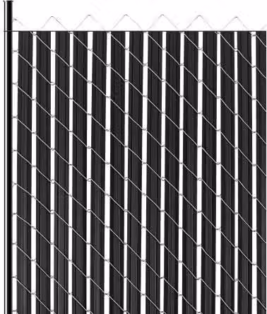 Listelli per la riservatezza VEVOR in plastica HDPE con bloccaggio inferiore e ali per recinzione a maglie catena, colore nero, Altezza: 235 cm