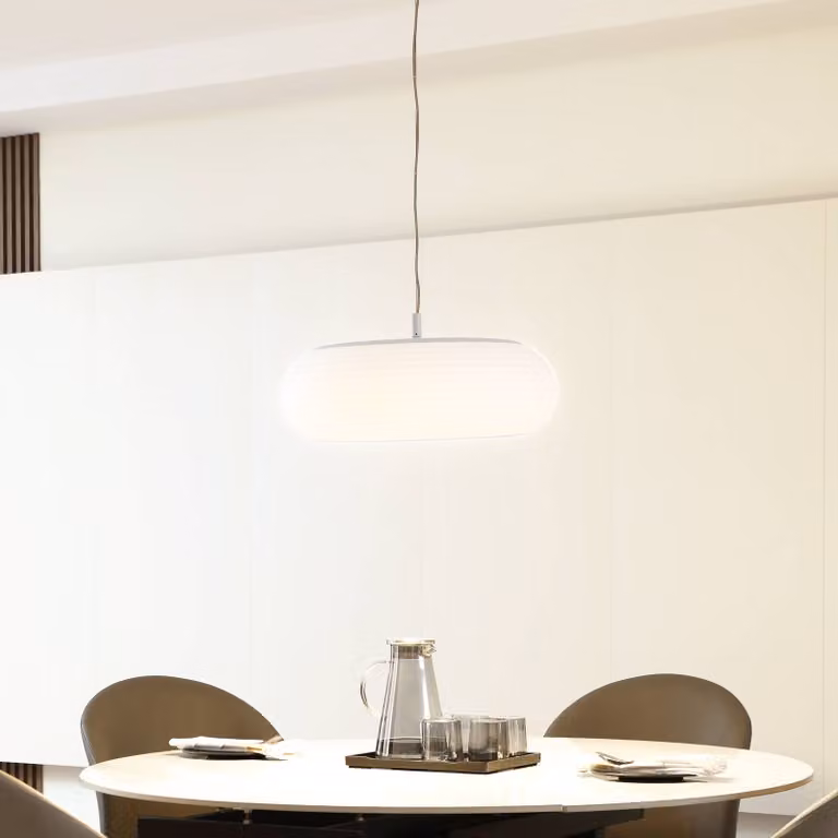 Lucande Smart LED lampada a sospensione Bolti, bianco, RGBW, CCT, Tuya Bolti Lucande, dimmerabile, Bianco / Opale, Soggiorno / Sala da pranzo, Plastica, Moderno
