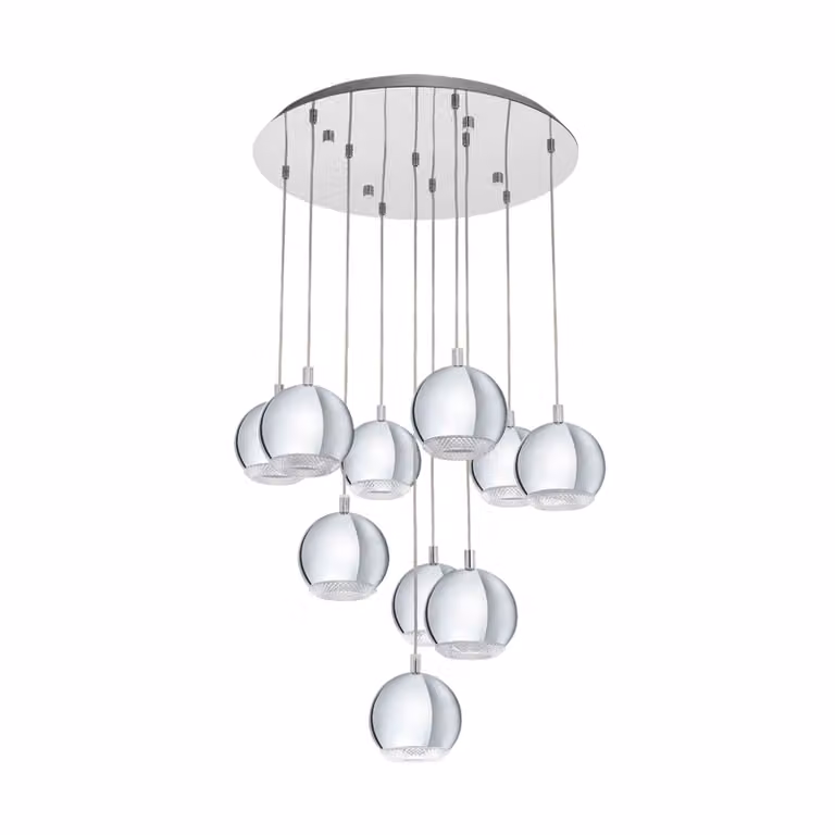 Eglo 95914 Conessa lampada a sospensione a 10 luci cromo chiaro