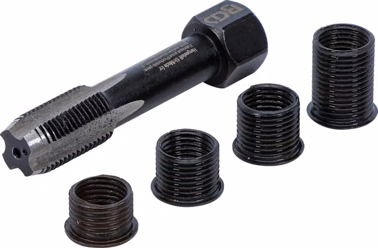 BGS 166 | Kit di riparazione per filetti di candele | M12 x 1,25 mm | 5 pz.