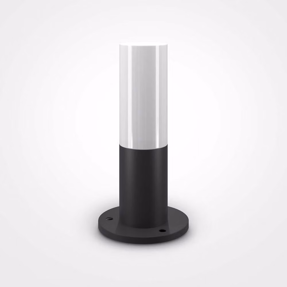 Lampione Per Esterno Moderno Metallo Nero 1 Luce Le27 60W Ip54