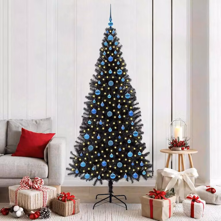 Maison Exclusive - Albero di Natale nero, 210 cm, in PVC