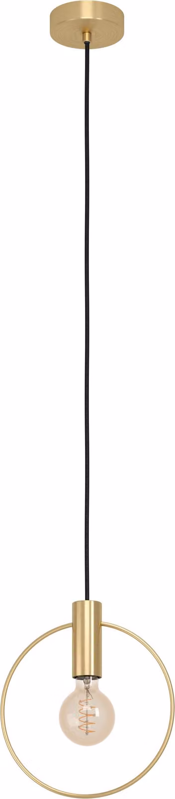 Lampadario A Sospensione Contemporaneo Manizales Acciaio Ottone 1 Luce E27