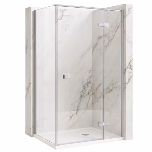 Rea Cabina Doccia Atlas 90x100cm (porta x parete) Destra Cromo