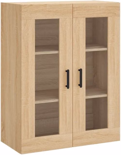 Armadio da parete elegante grande capacità contenitiva stile moderno ufficio 69,5 x 34 x 90 cm in legno rovere sonoma 02_0048631
