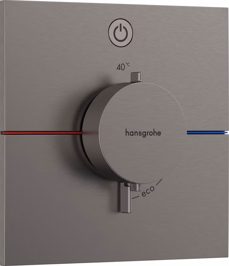 hansgrohe ShowerSelect Comfort E thermostat, encastré, 1 consommateur, rosace carrée, avec bouton, 15571340, 15571340