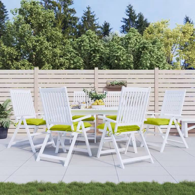 Set di 6 cuscini per pallet vidaXL in tessuto Oxford verde chiaro, L/P/H: 50 x 50 x 7 cm