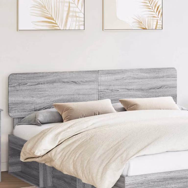 Testiera per letto vidaXL in legno ingegnerizzato grigio Sonoma con design minimalista