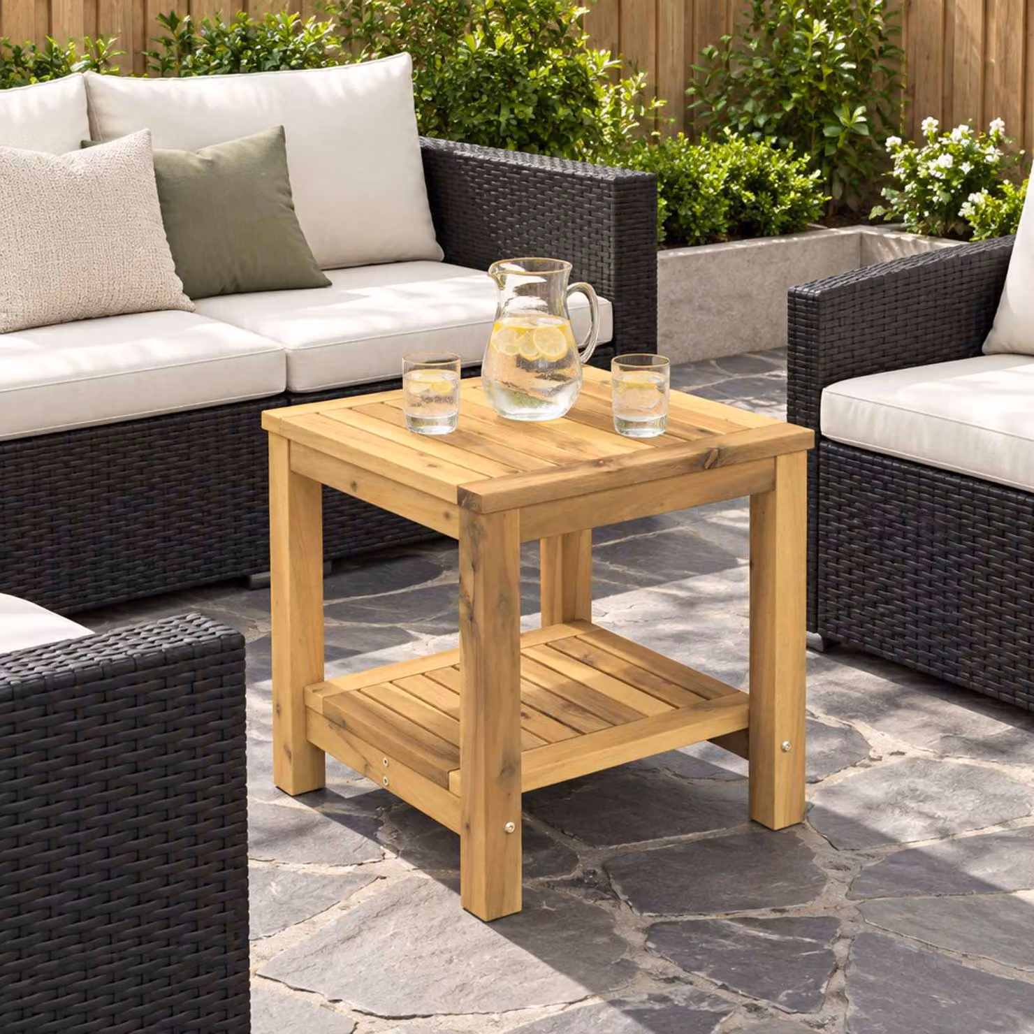 vidaXL Tavolino da salotto Sbiancato 40,5 x 40 x 45 cm