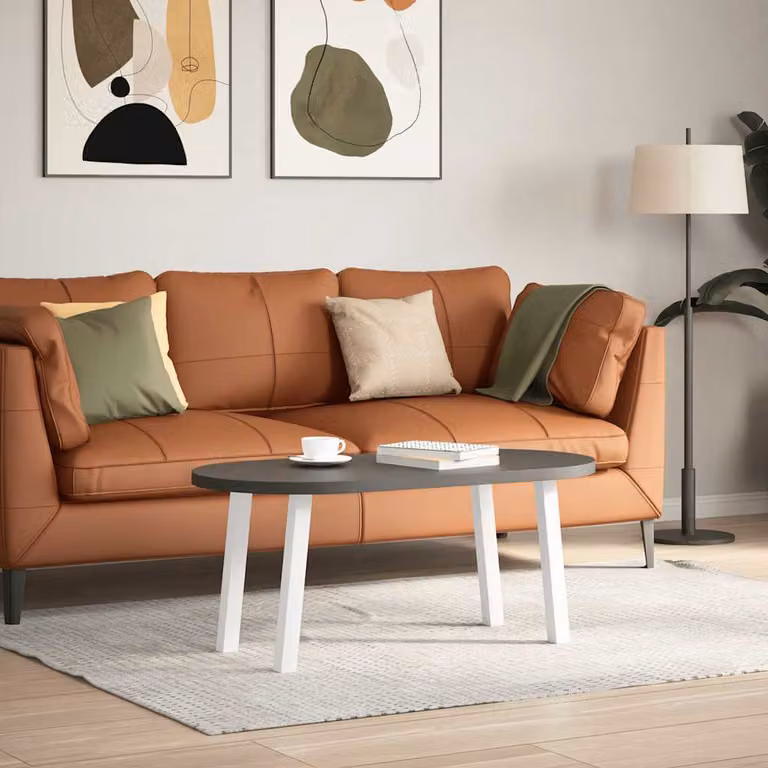 vidaXL Gambe per tavolino da caffè 4 pz Bianche 42 cm Acciaio