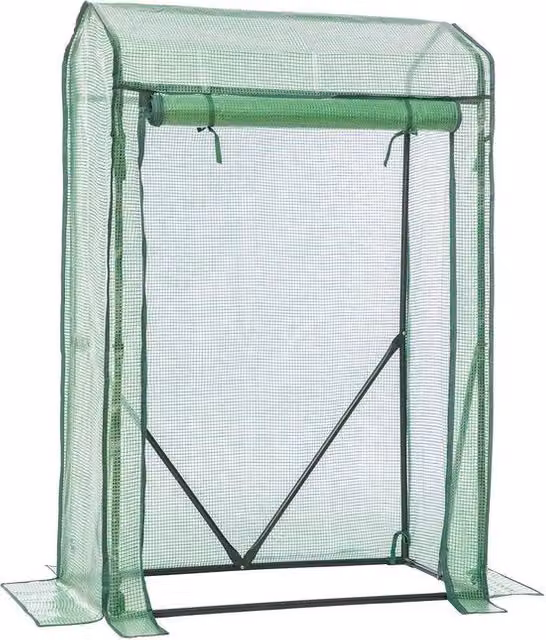 Serra con tetto a punta - 100 x 50 x 150 cm - Serra con finestra per pomodori, verdure, frutta, fiori - EGN16GH02.