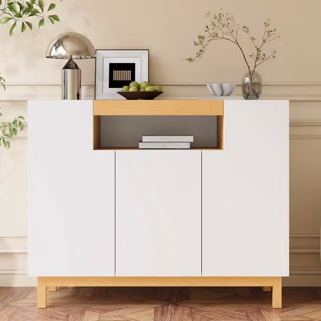 Libreria con Ante ¨C MINIMAL ¨C Legno, Mobile Soggiorno, Stoccaggio Multifunzionale
