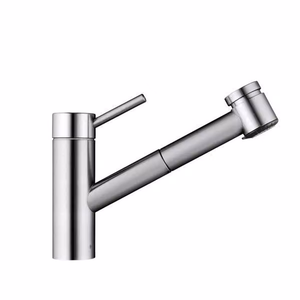 Naber KWC Rubinetto da cucina Inox 2 con tubo estraibile con getto ad alta pressione in acciaio inox