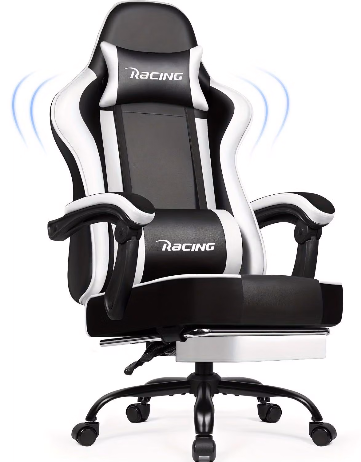 Sedia da gaming - Sedia per videogiochi - Sedia da ufficio - Poltrona da gaming - Sedia per area relax - Ergonomica con poggiapiedi