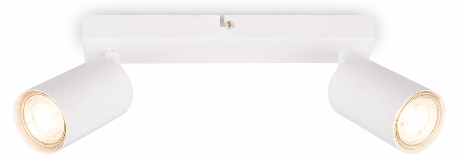 Faretto da soffitto Briloner, orientabile, On/Off tramite interruttore a parete, bianco