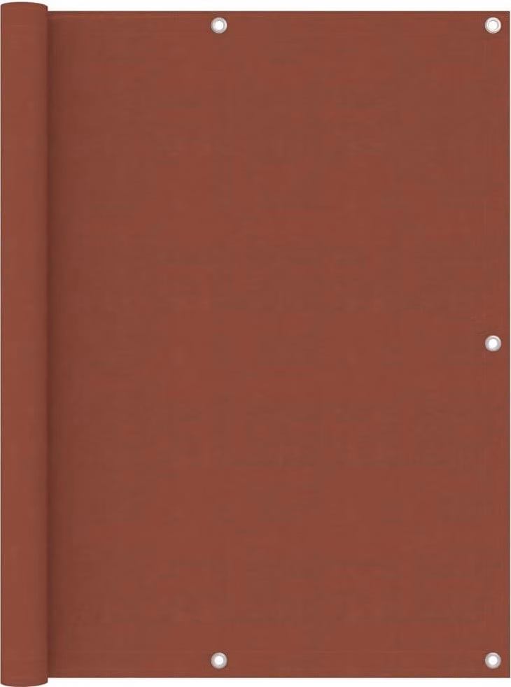 The Living Store Paravento per balconi rosso terracotta 120x600 cm Tessuto Oxford