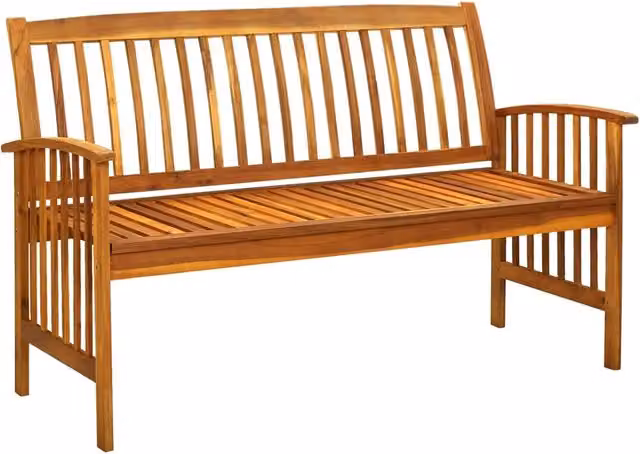 Panchina da Giardino | Panca da Giardino con Cuscino 147cm Legno Massello di Acacia