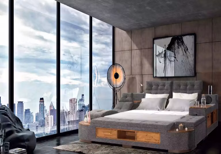 Multifunktion Bett Doppelbetten Modernes Bettgestell Betten 180x200cm Hotel