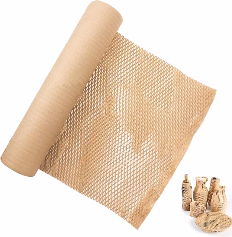 Carta da imballaggio con struttura a nido d'ape, 30 cm x 10 m, flessibile, per uso in cucina