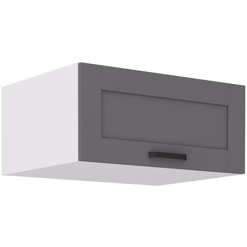 Mobile cappa profonda LAILI - larghezza 80 cm, grigio / bianco