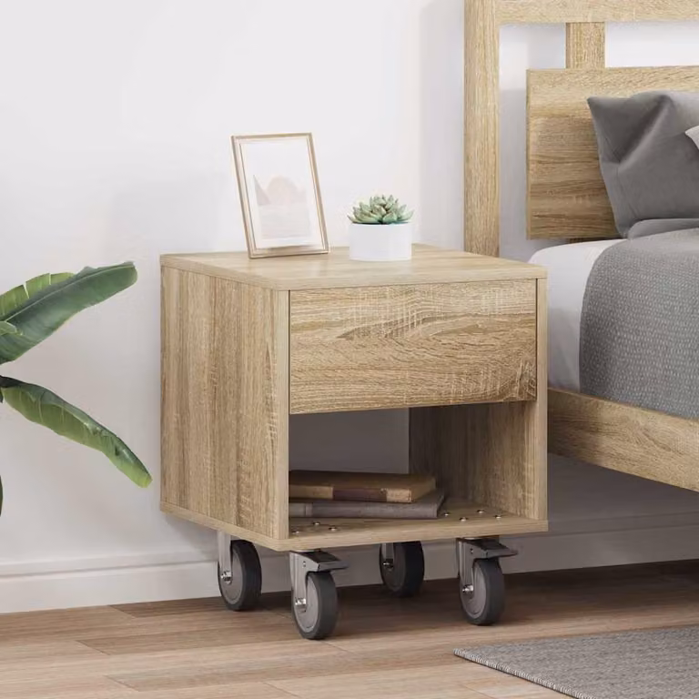 Set di 2 comodini moderni vidaXL in Rovere Sonoma, L 40,5 cm x P 40 cm x H 48 cm