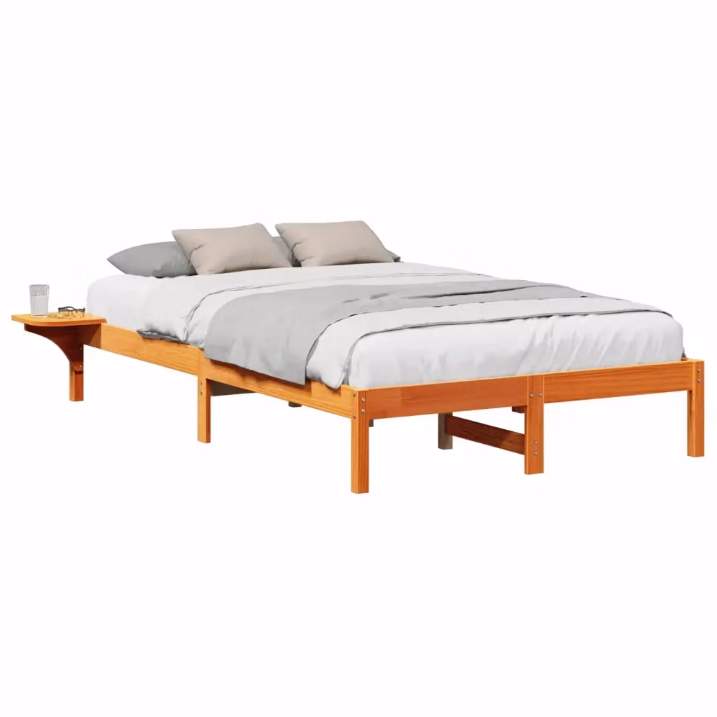Giroletto in pino massello marrone cerato con doghe in legno L/P/H: 120 x 200 cm – 2
