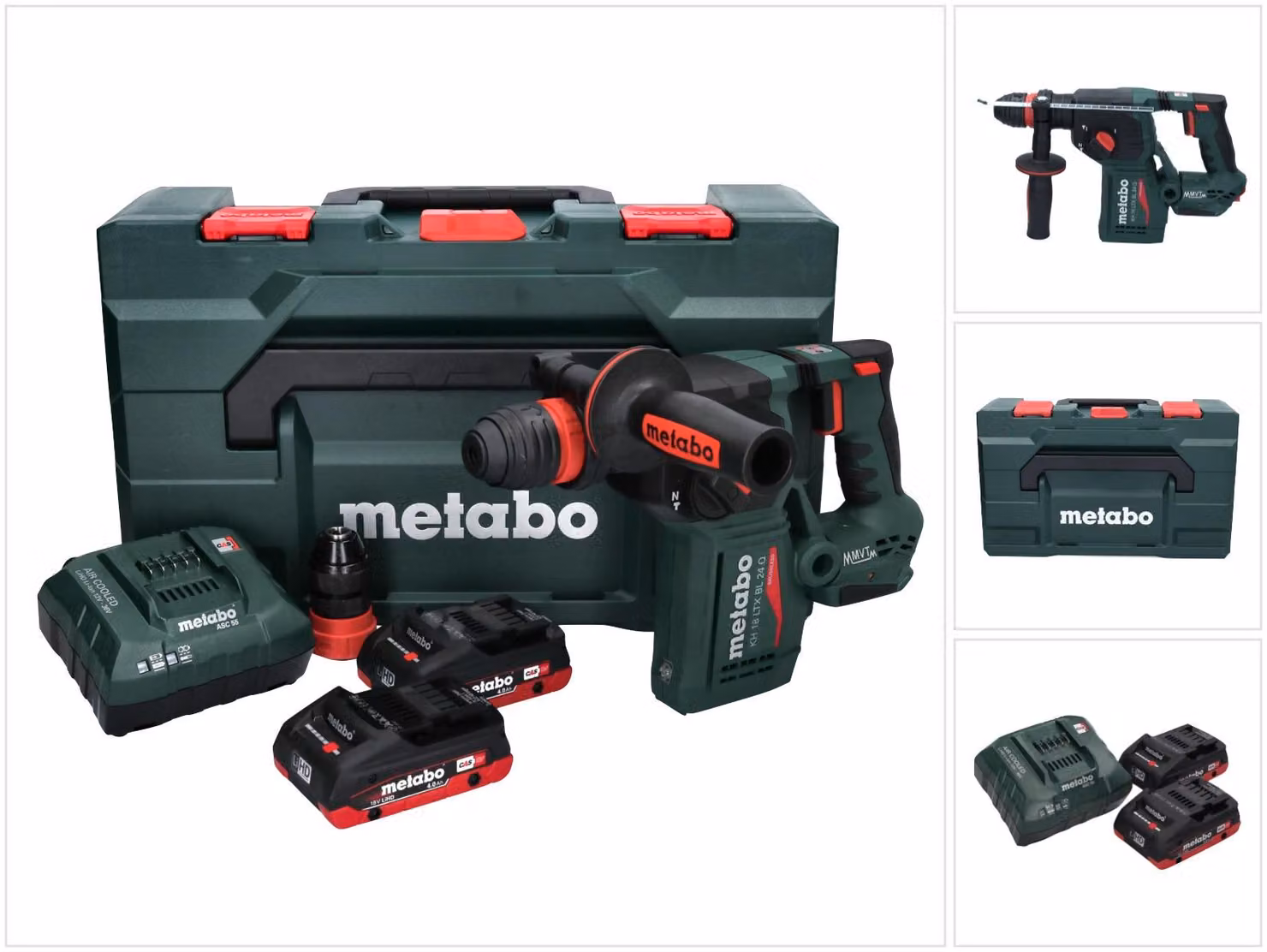 Metabo KH 18 LTX BL 24 Q Akku Hammer 18V Hammer 2 Akku + Ladegerät 601714800