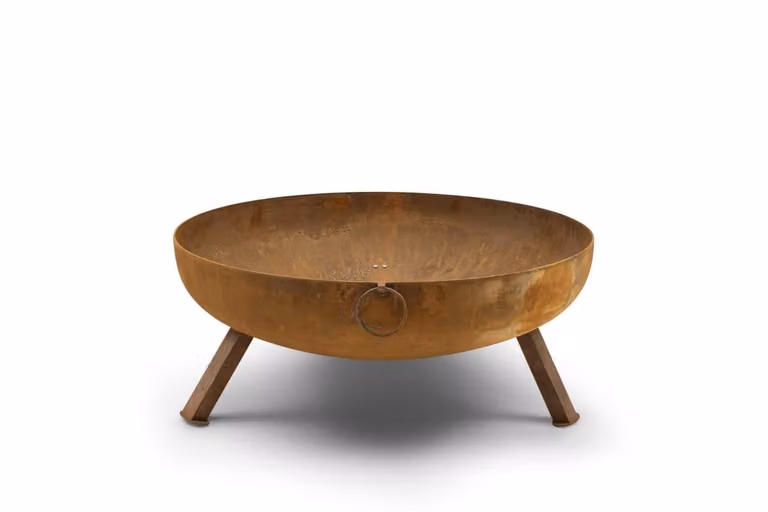 La Favilla - Bombe in acciaio corten (Ø 79 cm, 4 mm, 26 kg) - aspetto arrugginito, resistente alle intemperie, per giardino, patio e uso esterno