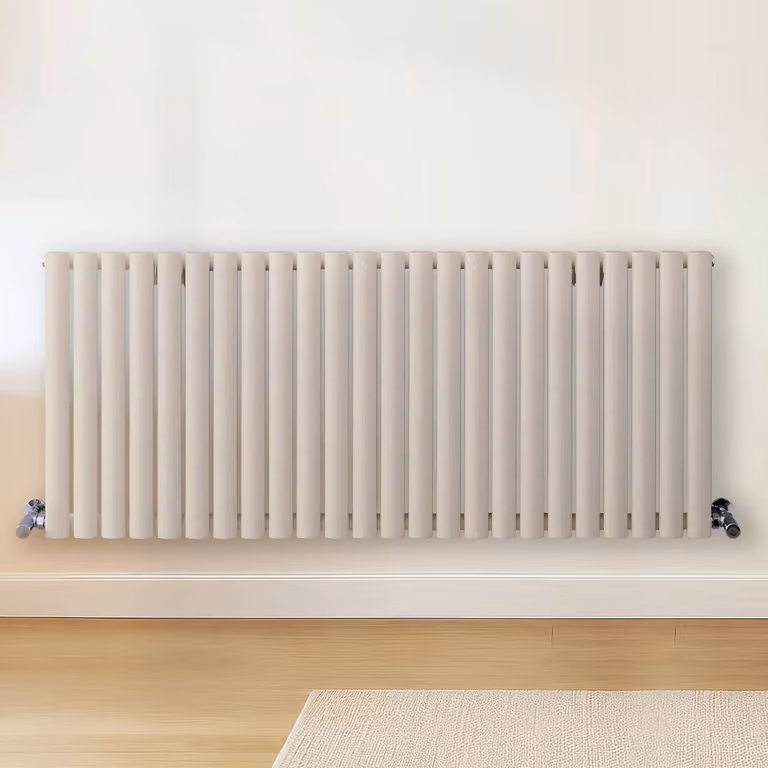 Radiatore di Design Orizzontale Bianco (Pearl Bianco) - 600mm x 1416mm - Pannello Doppio  - Revive